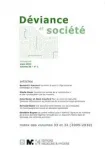 Déviance et société, Vol. 35 - n°1 - Mars 2011