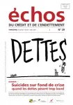 Échos du crédit et de l'endettement, N°29 - Janvier-Février-Mars 2011 - Suicides sur fond de crise