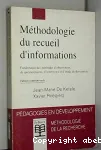 Méthodologie du recueil d'informations