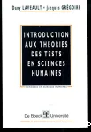 Introduction aux théories des tests en sciences humaines