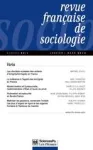 Revue française de sociologie, Vol. 54, n°1 - Janvier-Mars 2013 - Varia