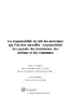 La responsabilité du fait des personnes que l'on doit surveiller