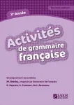 Activités de grammaire française. 3e année