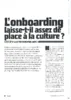 L'onboarding laisse-t-il assez de place à la culture ?