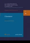 La jurisprudence du code judiciaire commentée, textes, annotations, jurisprudence et commentaires, Vol. II A. L'instance