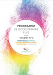 Programme de l'école primaire P1-P2 volume n°3