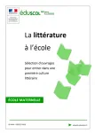 La littérature à l'école, école maternelle